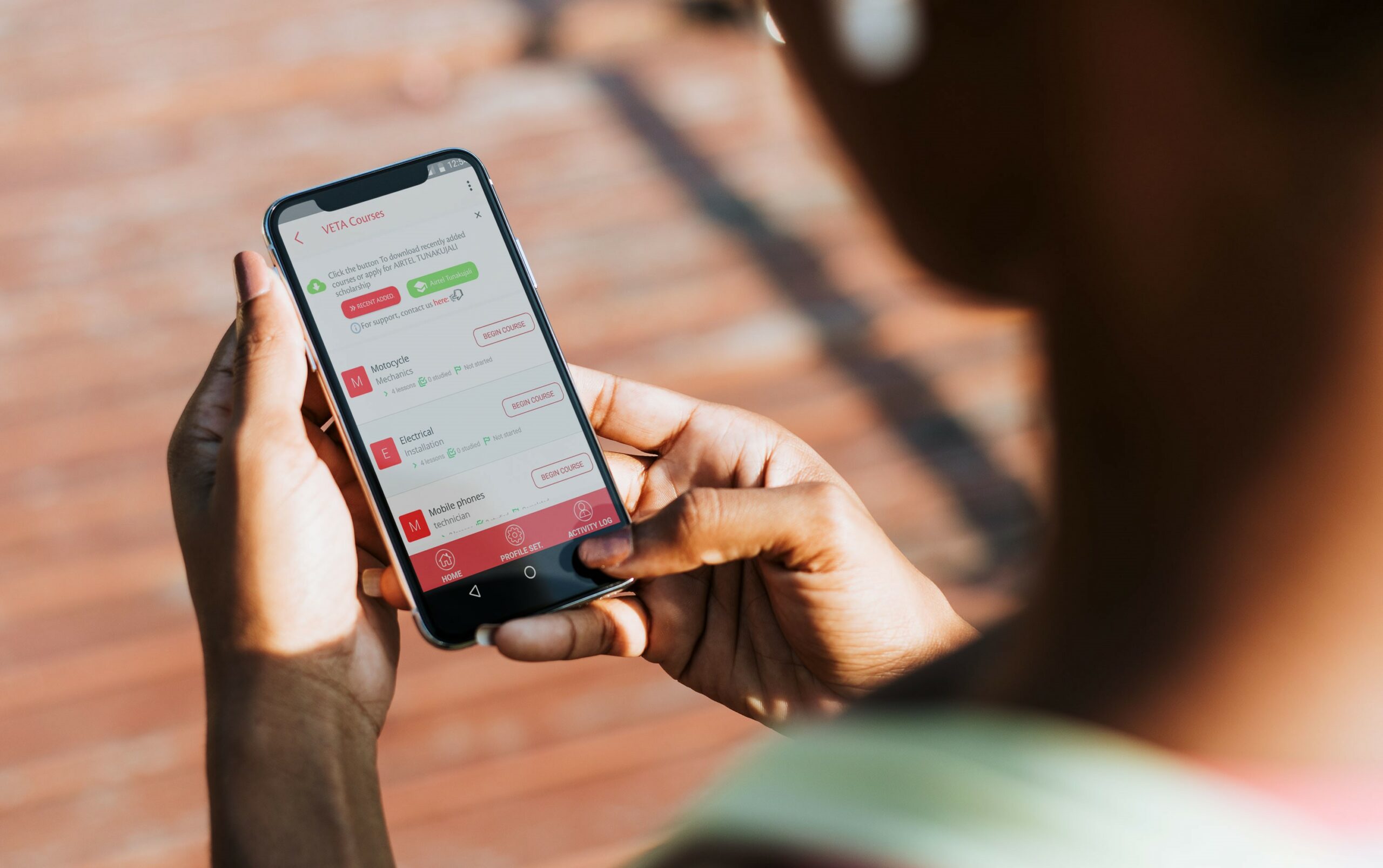 Girl holding a cellphone