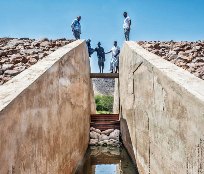 men standing on a newly