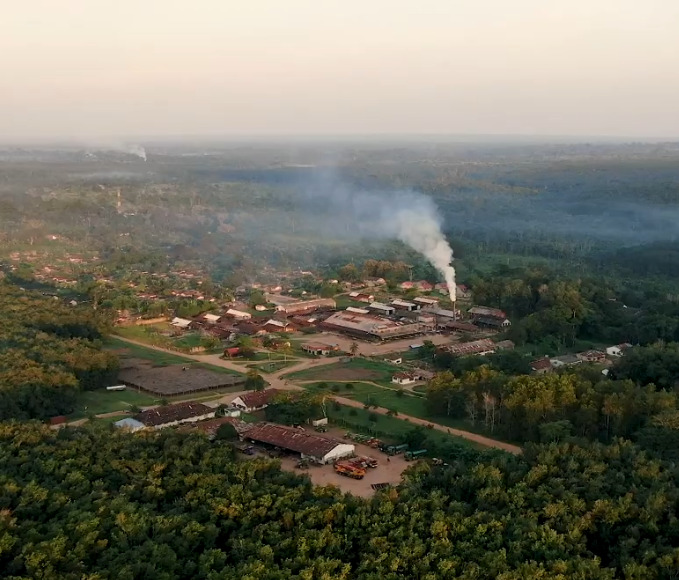 drone view from a village in South Ubang