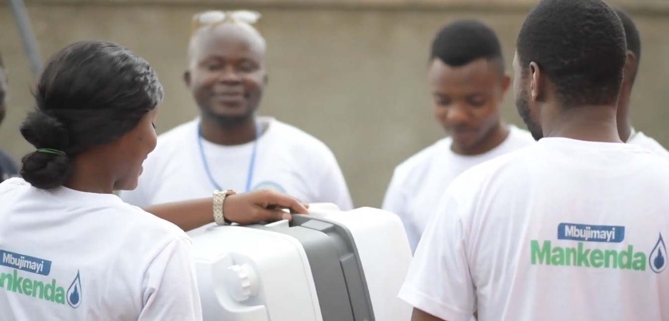 a portable toilet in mbuji mayi, congo